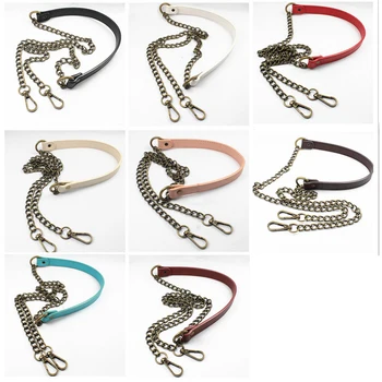 DIY 70cm, 100cm, 120cm Replacement Shoulder Bag Straps Belts for Handbags, Purses, Bags 11mm Bronze Chain Strap with PU Leather 
DIY 70cm, 100cm, 120cm Replacement Shoulder Bag Straps Belts for Handbags, Purses, Bags 11mm Bronze Chain Strap with PU Leather