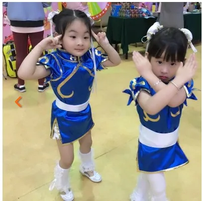 Chun Li Costumes for Kids Girl Halloween Baby Cosplay