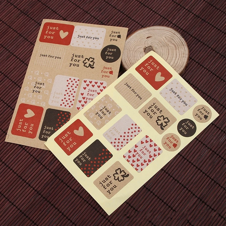 130Pcs Just For You Heart Clover Handmade Cake Packaging Sealing Label Kraft Sticker Baking DIY Gift Box Stickers
130Pcs Just For You Heart Clover Handmade Cake Packaging Sealing Label Kraft Sticker Baking DIY Gift Box Stickers