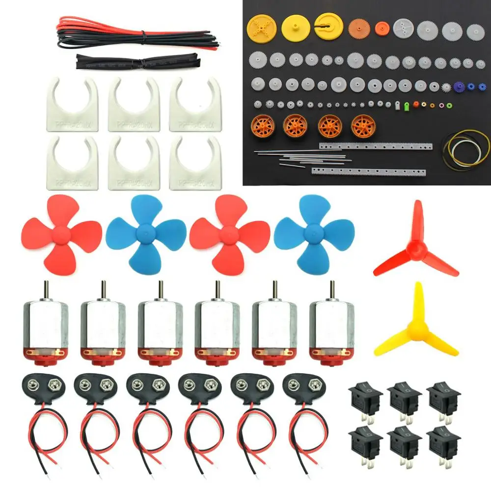 DIY DC Motors Kit, Mini Electric Hobby Motor 3V -12V 25000 RPM Strong Magnetic with Plastic Gears, Battery Clip Connector
DIY DC Motors Kit, Mini Electric Hobby Motor 3V -12V 25000 RPM Strong Magnetic with Plastic Gears, Battery Clip Connector
