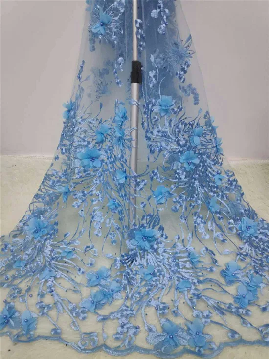 2019 New Style 3D Flower Lace Embroidery Fabric, Latest Nigerian Lace Fabrics 2019, Luxury Lace Fabric For Wedding sky blue
2019 New Style 3D Flower Lace Embroidery Fabric, Latest Nigerian Lace Fabrics 2019, Luxury Lace Fabric For Wedding sky blue