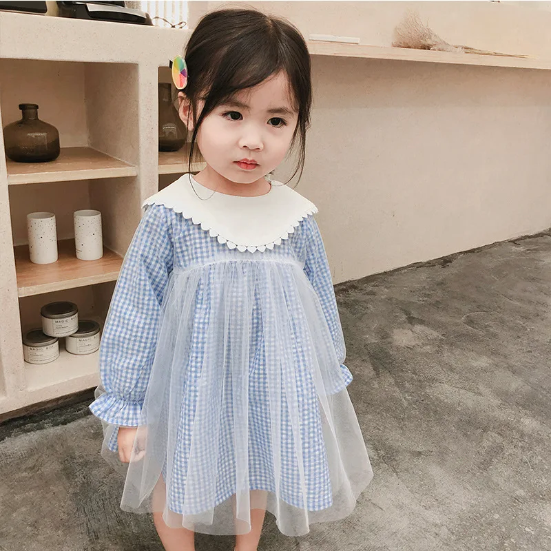 Autumn fashion girls mesh patchwork plaid princess dress 2019 kids big turn-down collar long sleeve dresses
Autumn fashion girls mesh patchwork plaid princess dress 2019 kids big turn-down collar long sleeve dresses