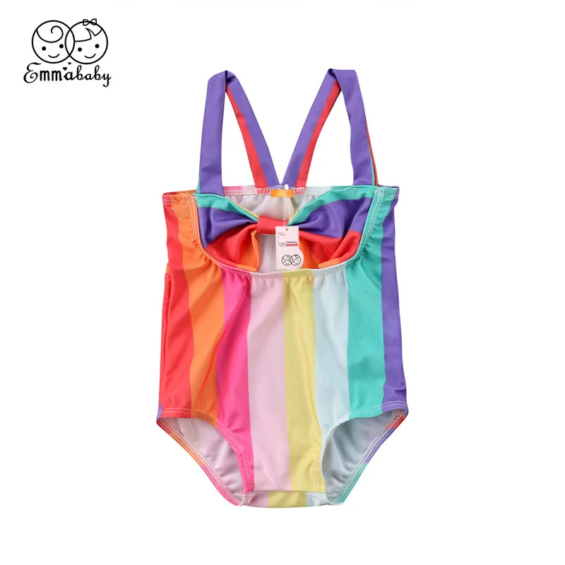 Children Girls Bikini 2018 New Kids Infant Baby Girls Rainbow Striped Swimsuit Bowknot Swimwear Monokini Bathing Suit Beachwear
Children Girls Bikini 2018 New Kids Infant Baby Girls Rainbow Striped Swimsuit Bowknot Swimwear Monokini Bathing Suit Beachwear