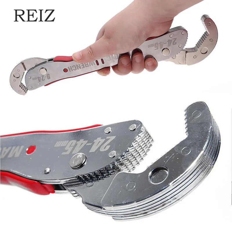 REIZ 9-45mm Double Head Magic Wrench Universal Adjustable Key Multi Function Pipe Torque Spanner Plumbing Nut Grip Repair Tool
REIZ 9-45mm Double Head Magic Wrench Universal Adjustable Key Multi Function Pipe Torque Spanner Plumbing Nut Grip Repair Tool
