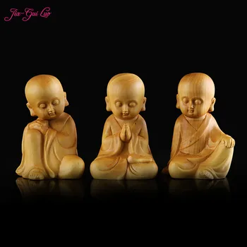 JIA-GUI LUO Boxwood carving gifts home decorations wooden crafts statues souvenirs young monk A058
JIA-GUI LUO Boxwood carving gifts home decorations wooden crafts statues souvenirs young monk A058