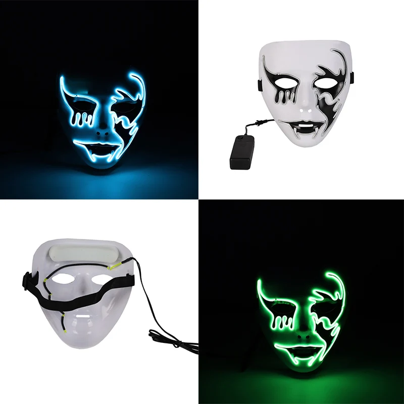 Cold Light Tusks Mask LED Light Luminous Mask for masquerade Festival Party Glowing Dance Mask Halloween Party Costume Supplies 
Cold Light Tusks Mask LED Light Luminous Mask for masquerade Festival Party Glowing Dance Mask Halloween Party Costume Supplies