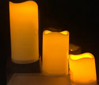 set of 3pcs Ivory Moving Wick Flameless Flickering LED Pillar Candle Remote controlled Wedding Home Bar table Decor-AMBER
set of 3pcs Ivory Moving Wick Flameless Flickering LED Pillar Candle Remote controlled Wedding Home Bar table Decor-AMBER