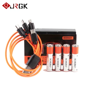 Sorbo Portable AAA Li-po Battery USB Rechargeable quick Charging Batteries For Microphone Gamepad 1.5V 400mAh Bateria
Sorbo Portable AAA Li-po Battery USB Rechargeable quick Charging Batteries For Microphone Gamepad 1.5V 400mAh Bateria