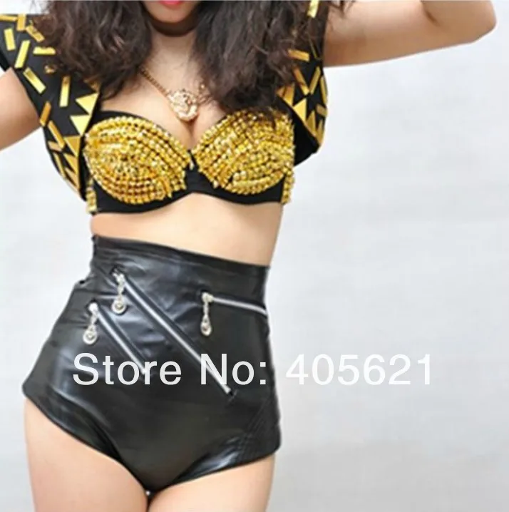 Free Shipping Fashion PU leather Sexy High Waist Tight Triangle Shorts Dance DS Costumes Hip-Hop Jazz Nightclub Stage Wear
Free Shipping Fashion PU leather Sexy High Waist Tight Triangle Shorts Dance DS Costumes Hip-Hop Jazz Nightclub Stage Wear