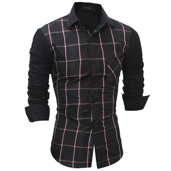 Brand 2018 Fashion Male Shirt Long-Sleeves Tops Classic Lattice Splicing Mens Dress Shirts Slim Men Shirt XXL
Brand 2018 Fashion Male Shirt Long-Sleeves Tops Classic Lattice Splicing Mens Dress Shirts Slim Men Shirt XXL