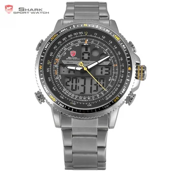 Winghead SHARK Sport Watch Luxury LCD Analog Date Alarm Stainless Steel Quartz Running Clock Men Digital Watch / SH327N
Winghead SHARK Sport Watch Luxury LCD Analog Date Alarm Stainless Steel Quartz Running Clock Men Digital Watch / SH327N