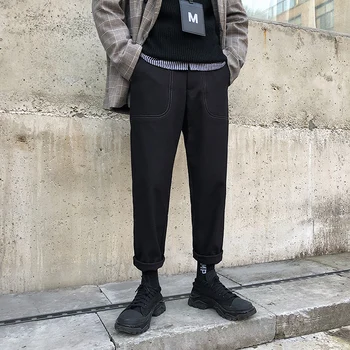 2018 Korean Winter Newest Men's Fashion Tide Multi-pocket Design Straight-leg Pants Loose Casual Grey/Black Color Trousers S-2XL
2018 Korean Winter Newest Men's Fashion Tide Multi-pocket Design Straight-leg Pants Loose Casual Grey/Black Color Trousers S-2XL