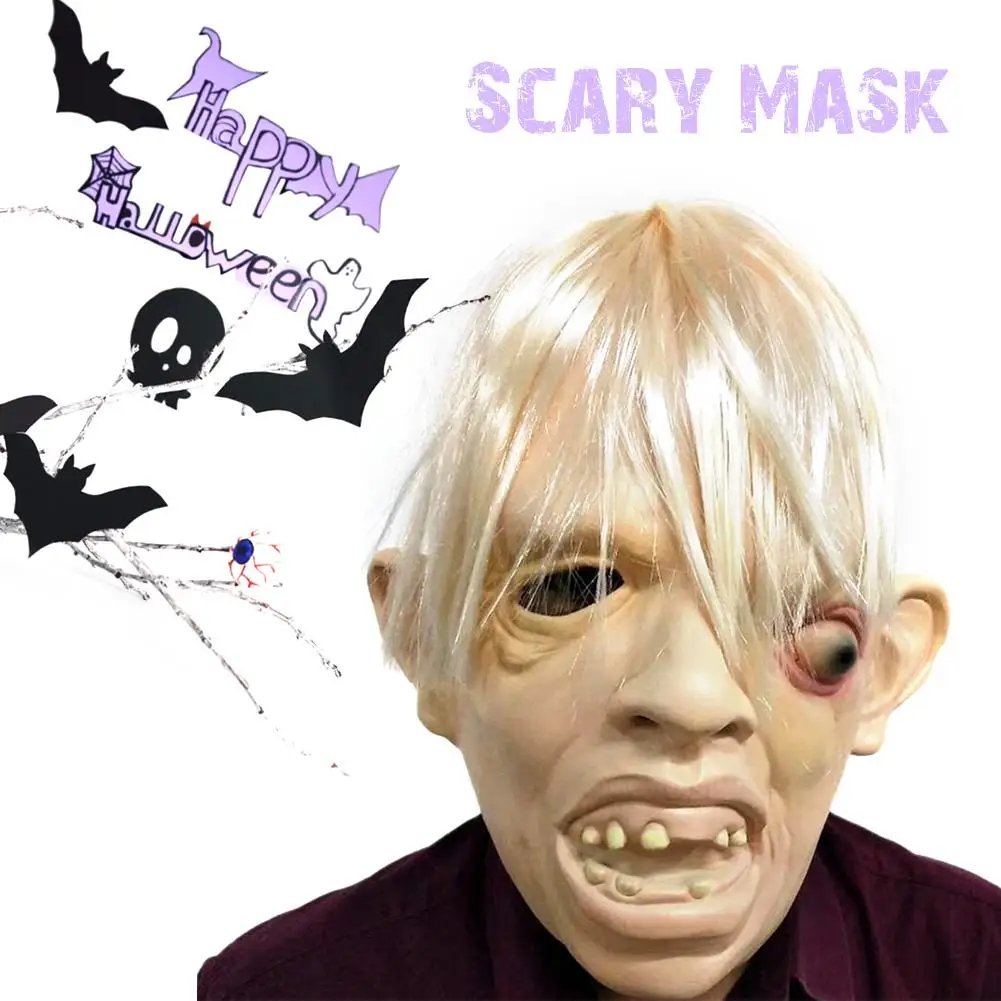 scary monster adult latex mask full face breathable halloween