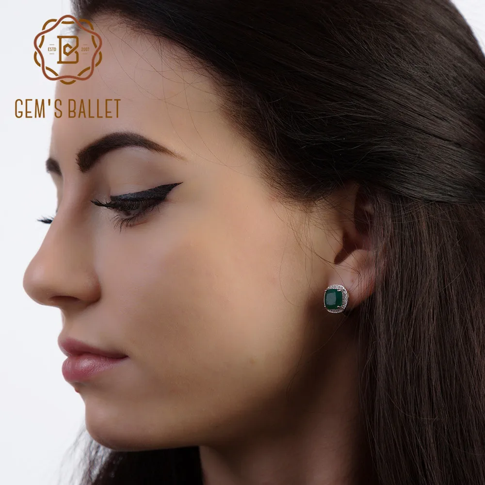 Gem's Ballet 4.40Ct Vintage Natural Green Agate Gemstone Round Stud Earrings For Women Wedding 925 Sterling Silver Fine Jewelry
Gem's Ballet 4.40Ct Vintage Natural Green Agate Gemstone Round Stud Earrings For Women Wedding 925 Sterling Silver Fine Jewelry