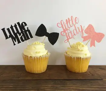 Glitter Little Man or Little Lady Gender Reveal Birthday Cupcake Toppers baby shower baptism wedding Party toothpicks
Glitter Little Man or Little Lady Gender Reveal Birthday Cupcake Toppers baby shower baptism wedding Party toothpicks