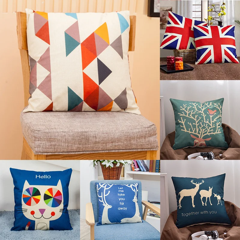 Nordic Style Deer Pattern Geometric Printed Pillowcases Linen Cotton Pillow Covers 45x45cm
Nordic Style Deer Pattern Geometric Printed Pillowcases Linen Cotton Pillow Covers 45x45cm