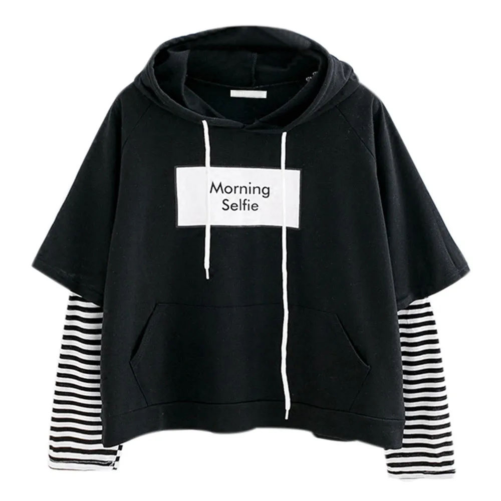 Women Sweatshirts Women Ladies Sweatshirt Hooded Long Sleeve Crop Patchwork Blouse Pullover Tops Sudadera Mujer Pullover
Women Sweatshirts Women Ladies Sweatshirt Hooded Long Sleeve Crop Patchwork Blouse Pullover Tops Sudadera Mujer Pullover