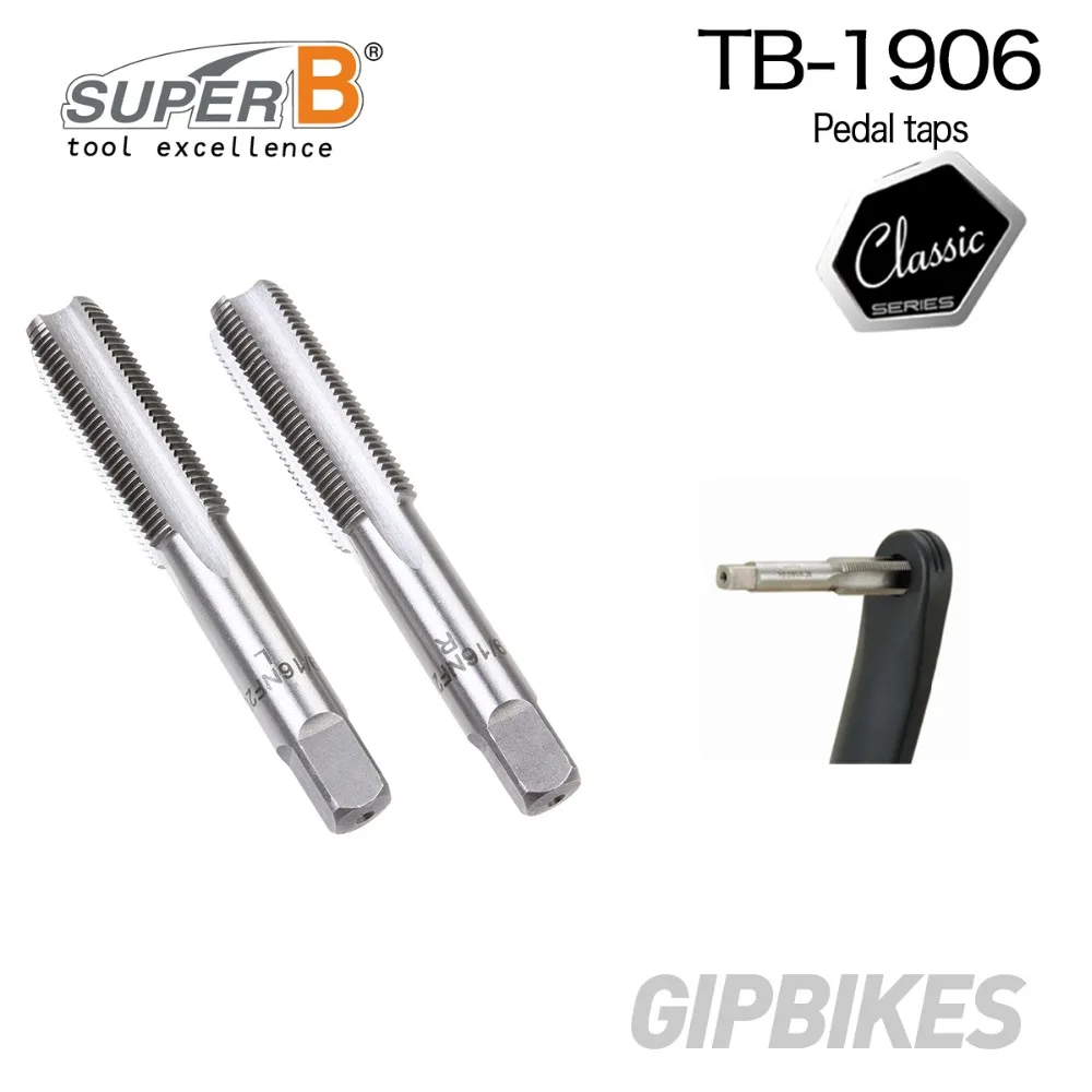 Super B TB-1906L 1906R Suitable for alloy or steel crank Clean out or restore damaged threads in crank arms bike tool pedal tool
Super B TB-1906L 1906R Suitable for alloy or steel crank Clean out or restore damaged threads in crank arms bike tool pedal tool