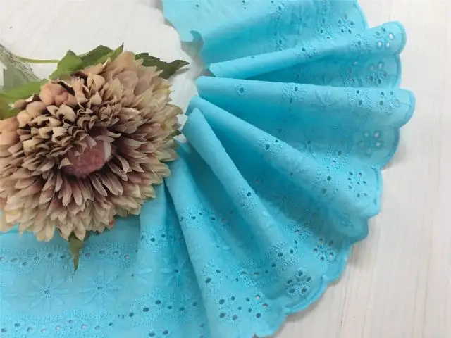 1 meter price DIY hand quilted cotton fabric lace sky blue cotton embroidery lace 12CM
1 meter price DIY hand quilted cotton fabric lace sky blue cotton embroidery lace 12CM