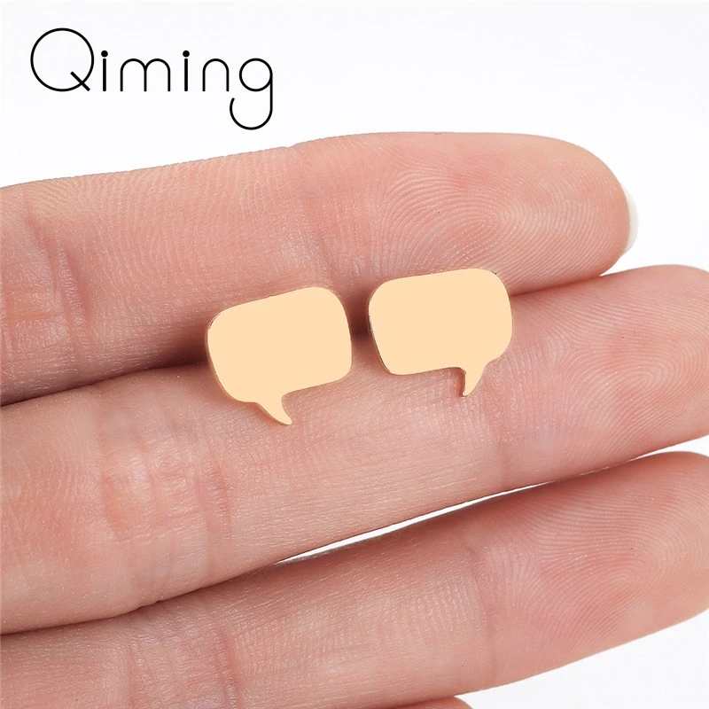 Stainless Steel Dialog Box Simple Earrings Maxi Personality Creative Women Wholesale Jewelry Punk Stud Earrings Gift
Stainless Steel Dialog Box Simple Earrings Maxi Personality Creative Women Wholesale Jewelry Punk Stud Earrings Gift