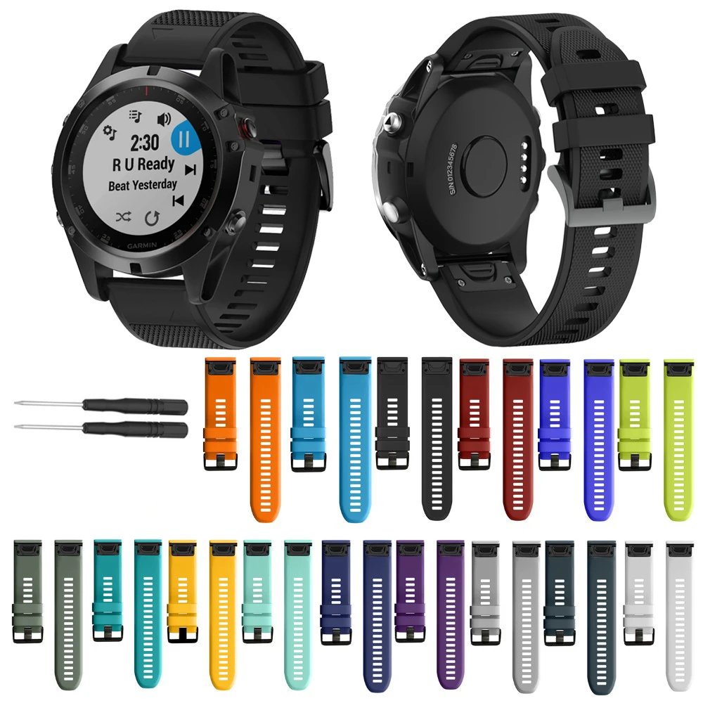 26mm 22mm Smart Watch Band Strap For Garmin Fenix 5X 5 Plus 3 3HR D2 S60 GPS Watch Quick Release Silicone Easyfit Wristband
26mm 22mm Smart Watch Band Strap For Garmin Fenix 5X 5 Plus 3 3HR D2 S60 GPS Watch Quick Release Silicone Easyfit Wristband