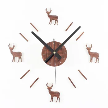 Vintage Rural Deer Wall Clock 3D DIY European Style Stereoscoptic Wooden Sticker Needle Quartz Wall Clocks for Home Room Decor
Vintage Rural Deer Wall Clock 3D DIY European Style Stereoscoptic Wooden Sticker Needle Quartz Wall Clocks for Home Room Decor