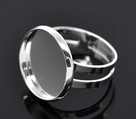 Copper Adjustable Rings Round Silver Plated Cabochon Settings (Fits 16mm ) 16.7mm( 5/8")(US ) 2 PCs new
Copper Adjustable Rings Round Silver Plated Cabochon Settings (Fits 16mm ) 16.7mm( 5/8")(US ) 2 PCs new