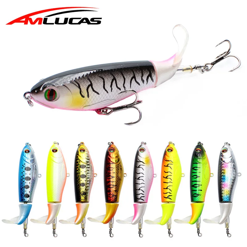 Amlucas Fishing Lure 10cm 17.2g Whopper Plopper Floating Popper Artificial Wobbler Topwater Quality Rotating Tail Fishing Tackle
Amlucas Fishing Lure 10cm 17.2g Whopper Plopper Floating Popper Artificial Wobbler Topwater Quality Rotating Tail Fishing Tackle