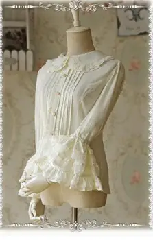 Classic Multi Layered Lace Flare Sleeve Blouse Sweet Women's Chiffon Shirt by Infanta
Classic Multi Layered Lace Flare Sleeve Blouse Sweet Women's Chiffon Shirt by Infanta