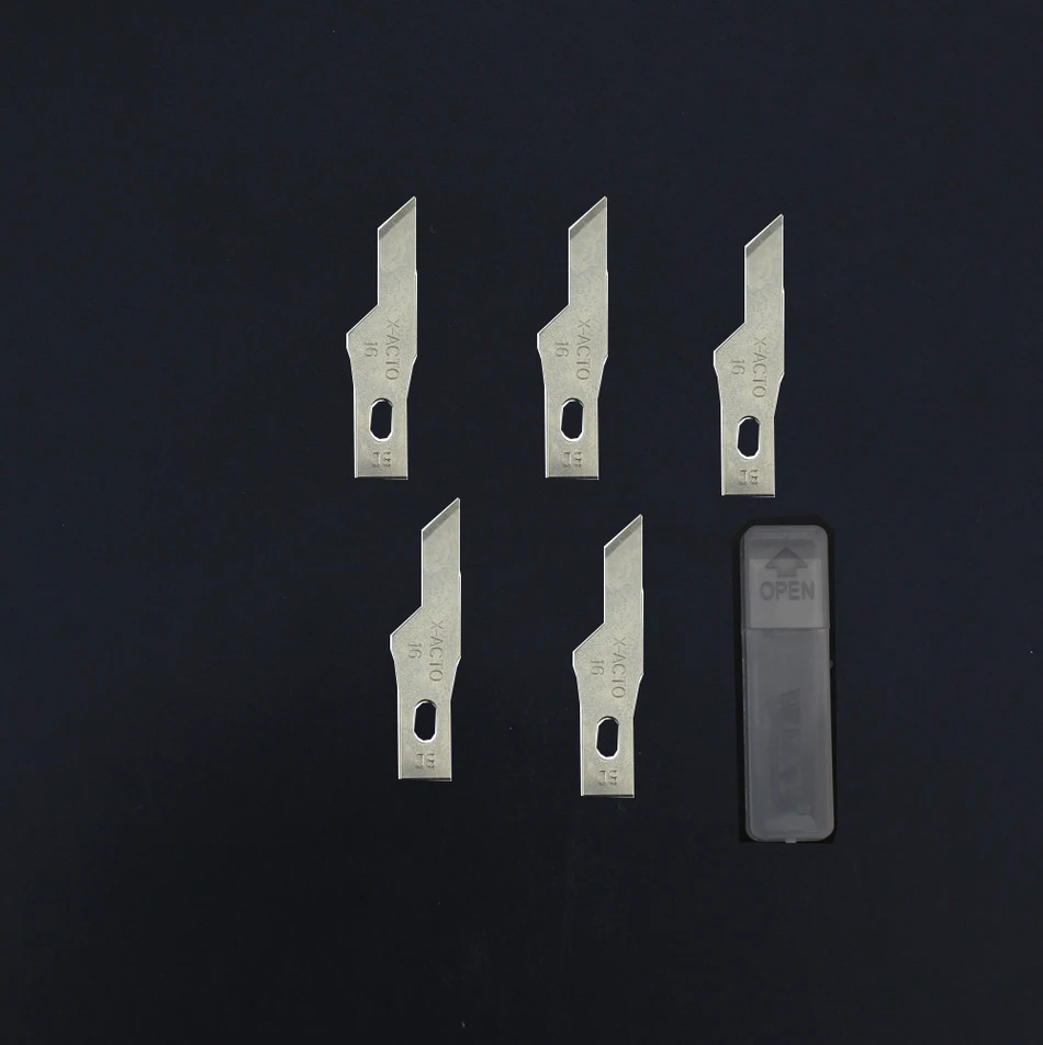 5 pcs 16# Blades Wood Carving Tools for Engraving Craft Sculpture Knife Scalpel Cutting Tool PCB Repair tool
5 pcs 16# Blades Wood Carving Tools for Engraving Craft Sculpture Knife Scalpel Cutting Tool PCB Repair tool