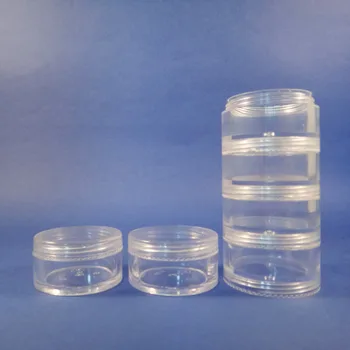 2 Set 3 Stacked 10 g Makeup Storage Clear Stackable Plastic Jar (2 single jars w 4 midsections) (AY81P(10)(3 stack)-C=2 sets)
2 Set 3 Stacked 10 g Makeup Storage Clear Stackable Plastic Jar (2 single jars w 4 midsections) (AY81P(10)(3 stack)-C=2 sets)