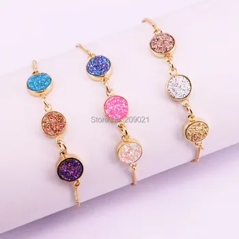 6Pcs Gold Color round titanium quartz stone connector Beads Adjustable Chain Macrame Bracelet For Women Jewelry
6Pcs Gold Color round titanium quartz stone connector Beads Adjustable Chain Macrame Bracelet For Women Jewelry