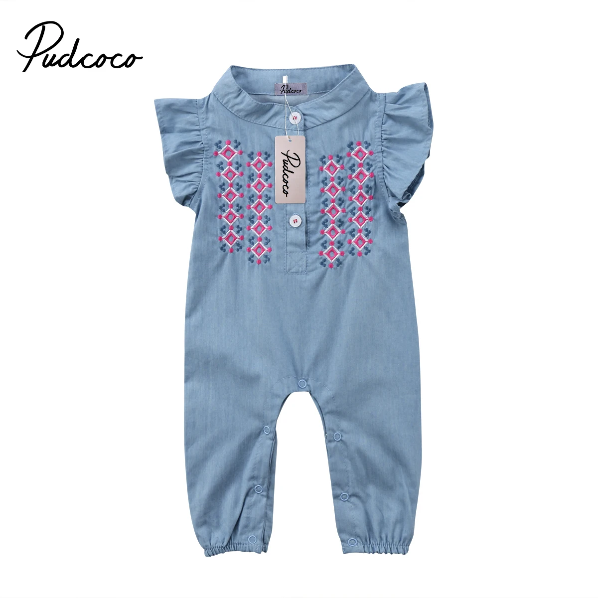 New Cute baby girls denim romper Infant Newborn Baby Girl embroidery Playsuit Jumpsuit Body suit summer baby girl Clothing
New Cute baby girls denim romper Infant Newborn Baby Girl embroidery Playsuit Jumpsuit Body suit summer baby girl Clothing