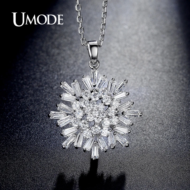 UMODE New Snowflake Pendant Necklaces Trapezoidal Cut Cubic Zirconia Crystal White Gold Color Jewelry for Women Collier UN0225
UMODE New Snowflake Pendant Necklaces Trapezoidal Cut Cubic Zirconia Crystal White Gold Color Jewelry for Women Collier UN0225