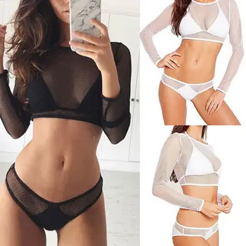 3PCS Sexy Ladies Bikini Cover Ups With Bikini Bandage Swimsuit Chiffon See-Through Top Mesh Swimwear Women's Beachwear Solid
3PCS Sexy Ladies Bikini Cover Ups With Bikini Bandage Swimsuit Chiffon See-Through Top Mesh Swimwear Women's Beachwear Solid