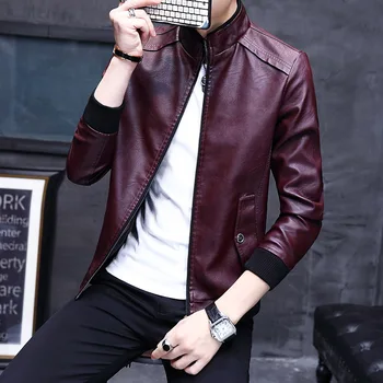 HO 2019 spring new men's men's leather jacket youth trend PU leather jacket fashion stand collar
HO 2019 spring new men's men's leather jacket youth trend PU leather jacket fashion stand collar