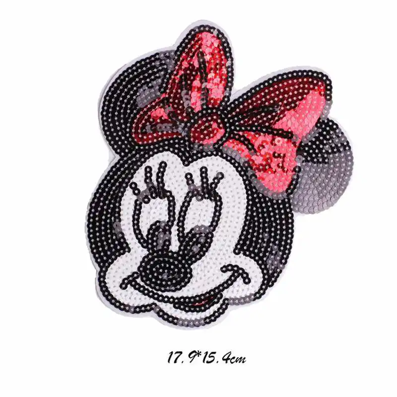 1PCS Minnie with bow 17.9*15.4cm Iron On Embroidered Applique Patches Clothes sequins Stickers diy Garment Apparel Accessories
1PCS Minnie with bow 17.9*15.4cm Iron On Embroidered Applique Patches Clothes sequins Stickers diy Garment Apparel Accessories
