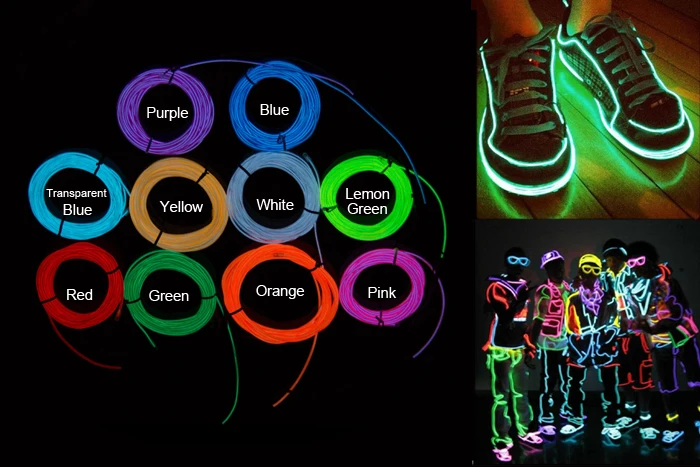 LED Light up EL Wire Strip Tube Flexible Neon Light Glow EL Wire Strip with Controller Car Dance Party decoration supplies 1m/2m
LED Light up EL Wire Strip Tube Flexible Neon Light Glow EL Wire Strip with Controller Car Dance Party decoration supplies 1m/2m