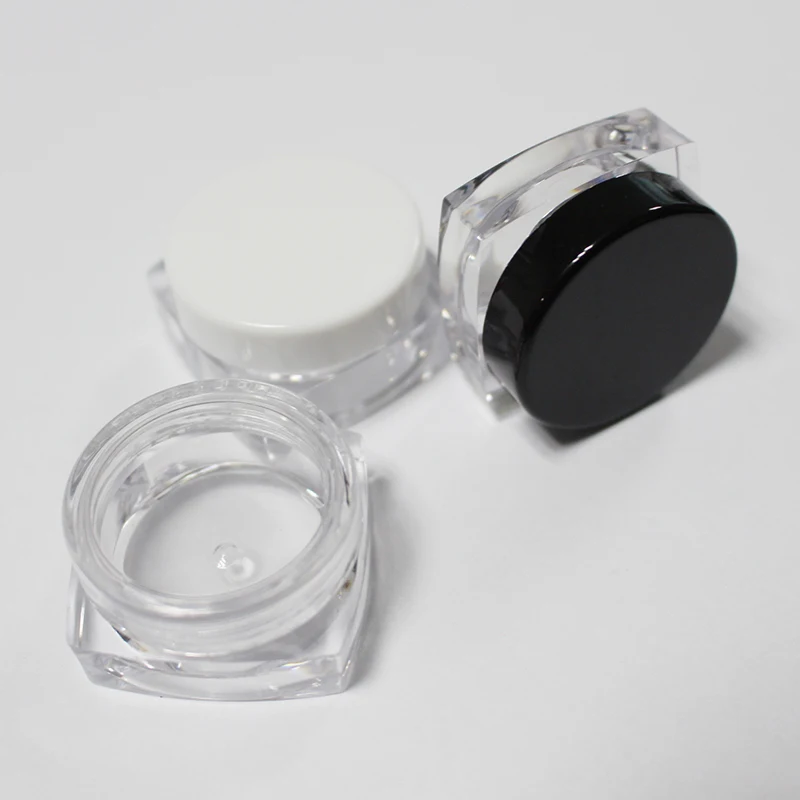 5g Mini transparent plastic jars cream jars loose powder square sample bottle empty bottles cosmetics packaging containers
5g Mini transparent plastic jars cream jars loose powder square sample bottle empty bottles cosmetics packaging containers