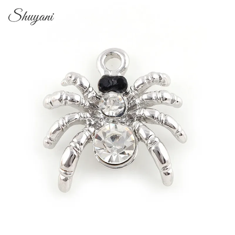 19*19mm Silver/Gold Color Zinc Alloy Metal Rhinestone Spider Charms Pendants for DIY Bracelet Jewelry Making Findings
19*19mm Silver/Gold Color Zinc Alloy Metal Rhinestone Spider Charms Pendants for DIY Bracelet Jewelry Making Findings
