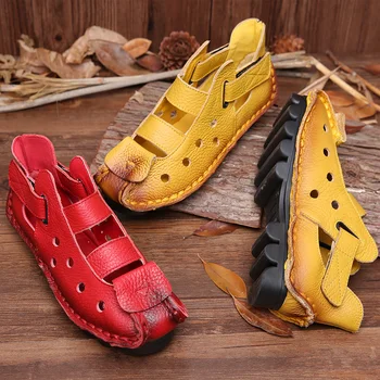 Leather Sandals Women Summer Ankle Gladiator Flats Comfortable 2019 New Ladies Shoes Flat Heels Hole Breathable Sandalias Mujer
Leather Sandals Women Summer Ankle Gladiator Flats Comfortable 2019 New Ladies Shoes Flat Heels Hole Breathable Sandalias Mujer