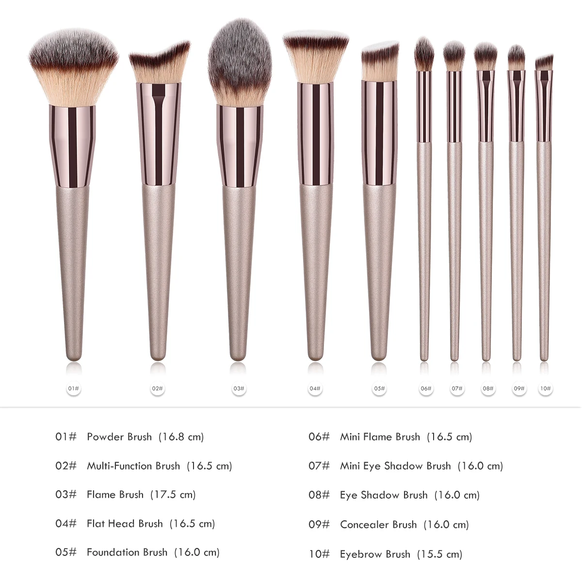 10 Styles Flame Foundation Powder Blush Blusher Eyeshadow Eyebrow Brush Concealer Multifunction Blending Cosmetic Makeup Tools
10 Styles Flame Foundation Powder Blush Blusher Eyeshadow Eyebrow Brush Concealer Multifunction Blending Cosmetic Makeup Tools