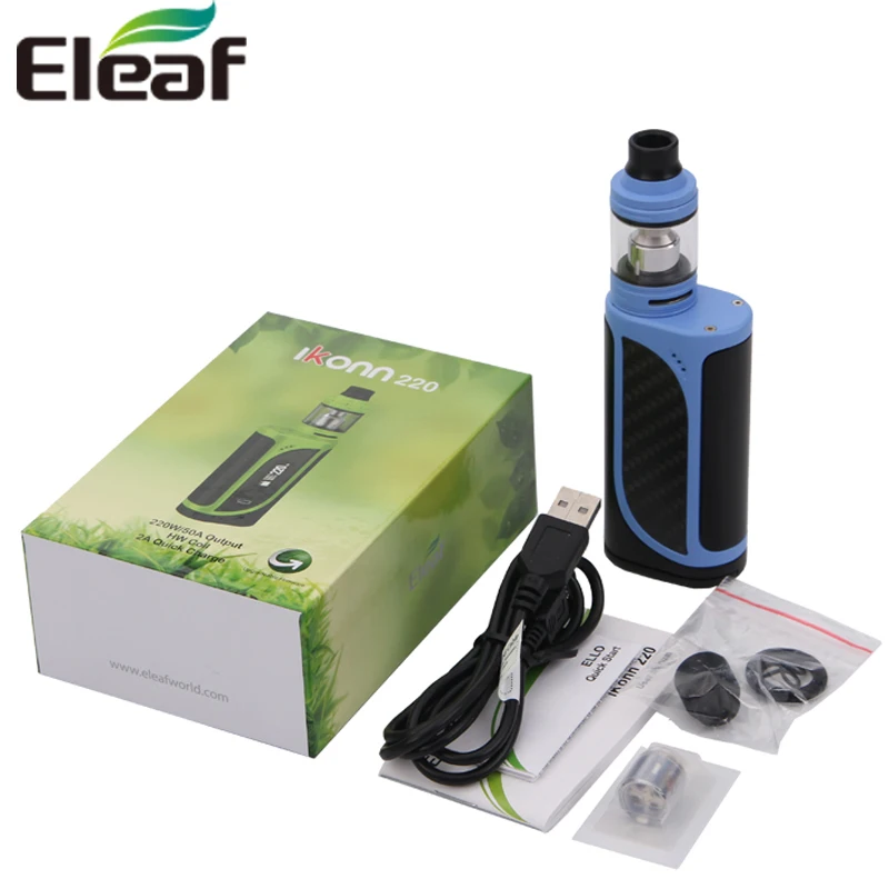 Original E Cigarette Eleaf iKonn 220 VW TC 220W Box Mod with ELLO Tank 2ml /4ML Atomizer Kit Electronic Cigarette Vaporizer Vape
Original E Cigarette Eleaf iKonn 220 VW TC 220W Box Mod with ELLO Tank 2ml /4ML Atomizer Kit Electronic Cigarette Vaporizer Vape