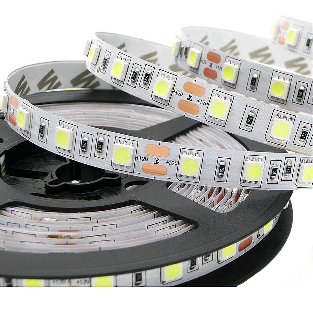 Светодиодная лента 5050 DC12 в 60 светодиодов/м 5 м/лот гибсветильник RGB RGBW