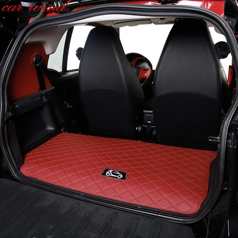 Автомобильный кожаный коврик для багажника Mercedes Benz Smart fortwo 2010 ~ 2017 forfour подкладка