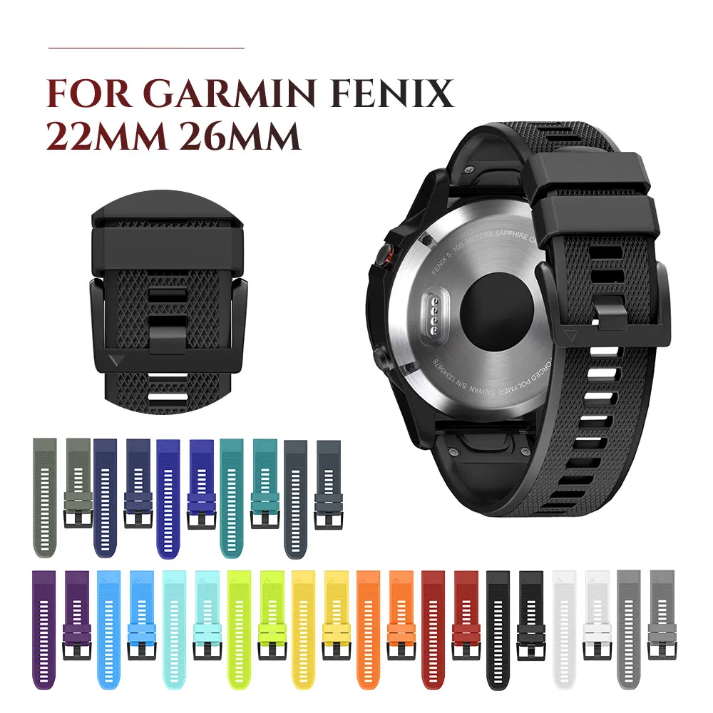 Soft Silicone Watch Strap for Garmin Fenix 5 6 Silicone Band 22mm Strap Quick Fit for Garmin Fenix 5X 6X 3 3HR Bands 26mm Strap
Soft Silicone Watch Strap for Garmin Fenix 5 6 Silicone Band 22mm Strap Quick Fit for Garmin Fenix 5X 6X 3 3HR Bands 26mm Strap