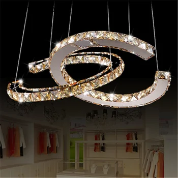 Modern Chrome Chandelier Crystals Diamond Ring LED Lamp Stainless Steel Hanging Light Fixtures Adjustable Cristal LED Lustre
Modern Chrome Chandelier Crystals Diamond Ring LED Lamp Stainless Steel Hanging Light Fixtures Adjustable Cristal LED Lustre