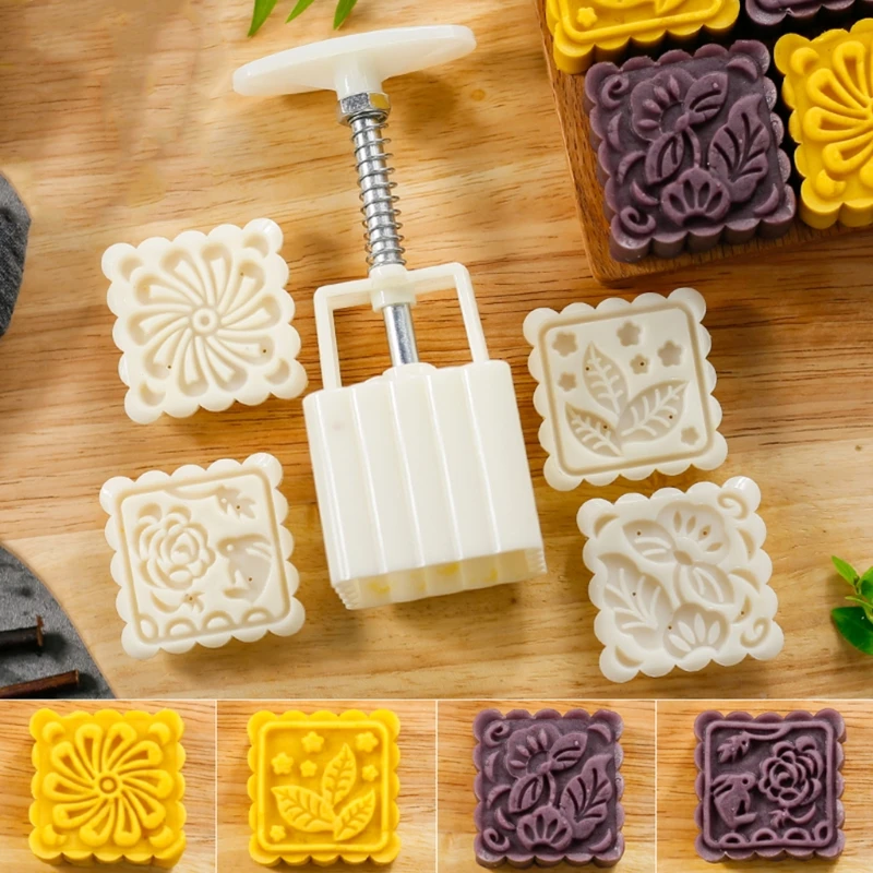 1 set 4 Flower Stamps Moon Cake Decor Mould DIY Pastry Square Mooncake Mold Tool 75g White New Hot 2018
1 set 4 Flower Stamps Moon Cake Decor Mould DIY Pastry Square Mooncake Mold Tool 75g White New Hot 2018