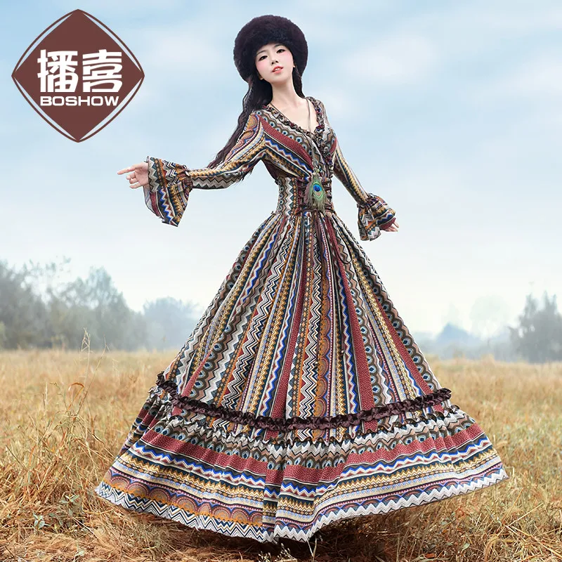 Free Shipping 2019 New Fashion Boshow Autumn And Spring Women Bohemia Ruffle One-piece Long Maxi Dresses V-neck Long Sleeve S-L
Free Shipping 2019 New Fashion Boshow Autumn And Spring Women Bohemia Ruffle One-piece Long Maxi Dresses V-neck Long Sleeve S-L
