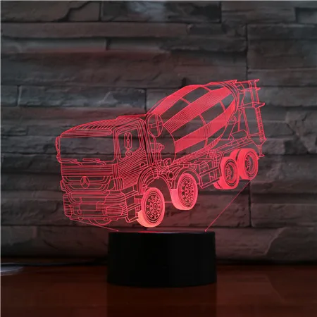 Concrete Agitator Mixer Truck Led Night Light 3d Illusion 7 Color Changing Childrens Baby Nightlight Gifts Table Lamp Bedroom
Concrete Agitator Mixer Truck Led Night Light 3d Illusion 7 Color Changing Childrens Baby Nightlight Gifts Table Lamp Bedroom